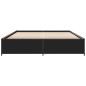 vidaXL Bettgestell Schwarz 120x190 cm Holzwerkstoff und Metall vidaXL Bettgestell Schwarz 120x190 cm Holzwerkstoff und Metall