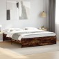 vidaXL Bettgestell Räuchereiche 180x200 cm Holzwerkstoff und Metall vidaXL Bettgestell Räuchereiche 180x200 cm Holzwerkstoff und Metall