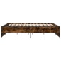 vidaXL Bettgestell Räuchereiche 180x200 cm Holzwerkstoff und Metall vidaXL Bettgestell Räuchereiche 180x200 cm Holzwerkstoff und Metall