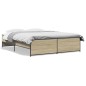 vidaXL Bettgestell Sonoma-Eiche 140x200 cm Holzwerkstoff und Metall vidaXL Bettgestell Sonoma-Eiche 140x200 cm Holzwerkstoff und Metall
