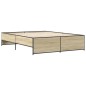 vidaXL Bettgestell Sonoma-Eiche 140x200 cm Holzwerkstoff und Metall vidaXL Bettgestell Sonoma-Eiche 140x200 cm Holzwerkstoff und Metall