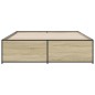vidaXL Bettgestell Sonoma-Eiche 140x200 cm Holzwerkstoff und Metall vidaXL Bettgestell Sonoma-Eiche 140x200 cm Holzwerkstoff und Metall