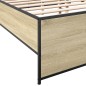 vidaXL Bettgestell Sonoma-Eiche 140x200 cm Holzwerkstoff und Metall vidaXL Bettgestell Sonoma-Eiche 140x200 cm Holzwerkstoff und Metall