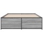 vidaXL Bettgestell Grau Sonoma 120x200 cm Holzwerkstoff und Metall vidaXL Bettgestell Grau Sonoma 120x200 cm Holzwerkstoff und Metall