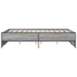 vidaXL Bettgestell Grau Sonoma 120x200 cm Holzwerkstoff und Metall vidaXL Bettgestell Grau Sonoma 120x200 cm Holzwerkstoff und Metall