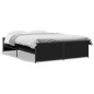 vidaXL Bettgestell Schwarz 140x190 cm Holzwerkstoff und Metall vidaXL Bettgestell Schwarz 140x190 cm Holzwerkstoff und Metall
