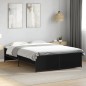vidaXL Bettgestell Schwarz 140x190 cm Holzwerkstoff und Metall vidaXL Bettgestell Schwarz 140x190 cm Holzwerkstoff und Metall