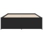 vidaXL Bettgestell Schwarz 140x190 cm Holzwerkstoff und Metall vidaXL Bettgestell Schwarz 140x190 cm Holzwerkstoff und Metall
