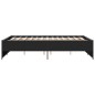 vidaXL Bettgestell Schwarz 140x190 cm Holzwerkstoff und Metall vidaXL Bettgestell Schwarz 140x190 cm Holzwerkstoff und Metall