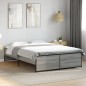 vidaXL Bettgestell Grau Sonoma 120x190 cm Holzwerkstoff und Metall vidaXL Bettgestell Grau Sonoma 120x190 cm Holzwerkstoff und Metall