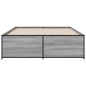 vidaXL Bettgestell Grau Sonoma 120x190 cm Holzwerkstoff und Metall vidaXL Bettgestell Grau Sonoma 120x190 cm Holzwerkstoff und Metall