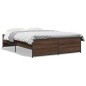 vidaXL Bettgestell Braun Eichen-Optik 135x190 cm Holzwerkstoff Metall vidaXL Bettgestell Braun Eichen-Optik 135x190 cm Holzwerkstoff Metall