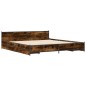 vidaXL Bettgestell mit Schubladen Räuchereiche 180x200cm Holzwerkstoff vidaXL Bettgestell mit Schubladen Räuchereiche 180x200cm Holzwerkstoff