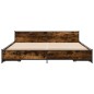 vidaXL Bettgestell mit Schubladen Räuchereiche 180x200cm Holzwerkstoff vidaXL Bettgestell mit Schubladen Räuchereiche 180x200cm Holzwerkstoff
