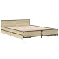 vidaXL Bettgestell mit Schubladen Sonoma-Eiche 140x200cm Holzwerkstoff vidaXL Bettgestell mit Schubladen Sonoma-Eiche 140x200cm Holzwerkstoff