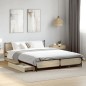 vidaXL Bettgestell mit Schubladen Sonoma-Eiche 140x200cm Holzwerkstoff vidaXL Bettgestell mit Schubladen Sonoma-Eiche 140x200cm Holzwerkstoff
