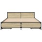 vidaXL Bettgestell mit Schubladen Sonoma-Eiche 140x200cm Holzwerkstoff vidaXL Bettgestell mit Schubladen Sonoma-Eiche 140x200cm Holzwerkstoff