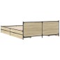 vidaXL Bettgestell mit Schubladen Sonoma-Eiche 140x200cm Holzwerkstoff vidaXL Bettgestell mit Schubladen Sonoma-Eiche 140x200cm Holzwerkstoff