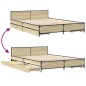 vidaXL Bettgestell mit Schubladen Sonoma-Eiche 140x200cm Holzwerkstoff vidaXL Bettgestell mit Schubladen Sonoma-Eiche 140x200cm Holzwerkstoff