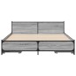 vidaXL Bettgestell mit Schubladen Grau Sonoma 135x190 cm Holzwerkstoff vidaXL Bettgestell mit Schubladen Grau Sonoma 135x190 cm Holzwerkstoff