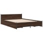 vidaXL Bettgestell mit Schubladen Braun Eichen-Optik 140x190 cm vidaXL Bettgestell mit Schubladen Braun Eichen-Optik 140x190 cm