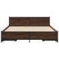 vidaXL Bettgestell mit Schubladen Braun Eichen-Optik 140x190 cm vidaXL Bettgestell mit Schubladen Braun Eichen-Optik 140x190 cm