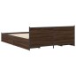 vidaXL Bettgestell mit Schubladen Braun Eichen-Optik 140x190 cm vidaXL Bettgestell mit Schubladen Braun Eichen-Optik 140x190 cm