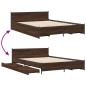 vidaXL Bettgestell mit Schubladen Braun Eichen-Optik 140x190 cm vidaXL Bettgestell mit Schubladen Braun Eichen-Optik 140x190 cm