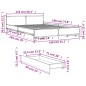 vidaXL Bettgestell mit Schubladen Braun Eichen-Optik 140x190 cm vidaXL Bettgestell mit Schubladen Braun Eichen-Optik 140x190 cm