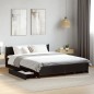 vidaXL Bettgestell mit Schubladen Schwarz 120x190 cm Holzwerkstoff vidaXL Bettgestell mit Schubladen Schwarz 120x190 cm Holzwerkstoff