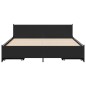 vidaXL Bettgestell mit Schubladen Schwarz 120x190 cm Holzwerkstoff vidaXL Bettgestell mit Schubladen Schwarz 120x190 cm Holzwerkstoff