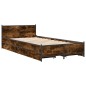 vidaXL Bettgestell mit Schubladen Räuchereiche 90x190 cm Holzwerkstoff vidaXL Bettgestell mit Schubladen Räuchereiche 90x190 cm Holzwerkstoff