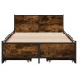 vidaXL Bettgestell mit Schubladen Räuchereiche 90x190 cm Holzwerkstoff vidaXL Bettgestell mit Schubladen Räuchereiche 90x190 cm Holzwerkstoff