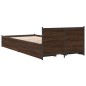 vidaXL Bettgestell mit Schubladen Braun Eichen-Optik 90x200 cm vidaXL Bettgestell mit Schubladen Braun Eichen-Optik 90x200 cm