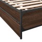 vidaXL Bettgestell mit Schubladen Braun Eichen-Optik 90x200 cm vidaXL Bettgestell mit Schubladen Braun Eichen-Optik 90x200 cm