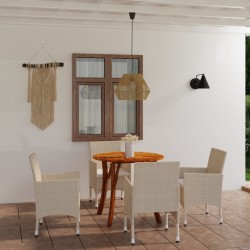 5-tlg. Garten-Essgruppe Beige