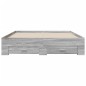 vidaXL Bettgestell mit Schubladen Grau Sonoma 140x200 cm Holzwerkstoff vidaXL Bettgestell mit Schubladen Grau Sonoma 140x200 cm Holzwerkstoff