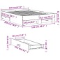 vidaXL Bettgestell mit Schubladen Grau Sonoma 120x200 cm Holzwerkstoff vidaXL Bettgestell mit Schubladen Grau Sonoma 120x200 cm Holzwerkstoff