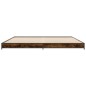 vidaXL Bettgestell Räuchereiche 180x200 cm Holzwerkstoff und Metall vidaXL Bettgestell Räuchereiche 180x200 cm Holzwerkstoff und Metall