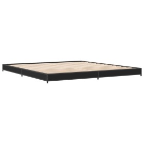 vidaXL Bettgestell Schwarz 180x200 cm Holzwerkstoff und Metall