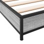 vidaXL Bettgestell Grau Sonoma 150x200 cm Holzwerkstoff und Metall vidaXL Bettgestell Grau Sonoma 150x200 cm Holzwerkstoff und Metall