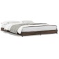 vidaXL Bettgestell Braun Eichen-Optik 135x190 cm Holzwerkstoff Metall vidaXL Bettgestell Braun Eichen-Optik 135x190 cm Holzwerkstoff Metall