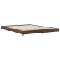 vidaXL Bettgestell Braun Eichen-Optik 135x190 cm Holzwerkstoff Metall vidaXL Bettgestell Braun Eichen-Optik 135x190 cm Holzwerkstoff Metall