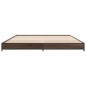 vidaXL Bettgestell Braun Eichen-Optik 135x190 cm Holzwerkstoff Metall vidaXL Bettgestell Braun Eichen-Optik 135x190 cm Holzwerkstoff Metall