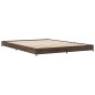 vidaXL Bettgestell Braun Eichen-Optik 135x190 cm Holzwerkstoff Metall vidaXL Bettgestell Braun Eichen-Optik 135x190 cm Holzwerkstoff Metall