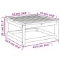 vidaXL Gartentisch 63x63x30 cm Massivholz Akazie vidaXL Gartentisch 63x63x30 cm Massivholz Akazie