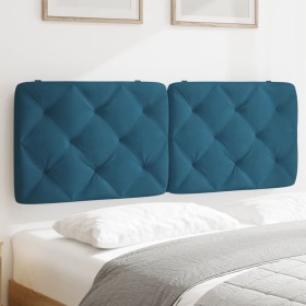 vidaXL Kopfteil-Kissen Blau 140 cm Samt
