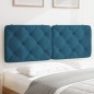 vidaXL Kopfteil-Kissen Blau 140 cm Samt