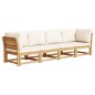 vidaXL 4-tlg. Garten-Lounge-Set mit Kissen Massivholz Akazie vidaXL 4-tlg. Garten-Lounge-Set mit Kissen Massivholz Akazie