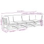 vidaXL 4-tlg. Garten-Lounge-Set mit Kissen Massivholz Akazie vidaXL 4-tlg. Garten-Lounge-Set mit Kissen Massivholz Akazie